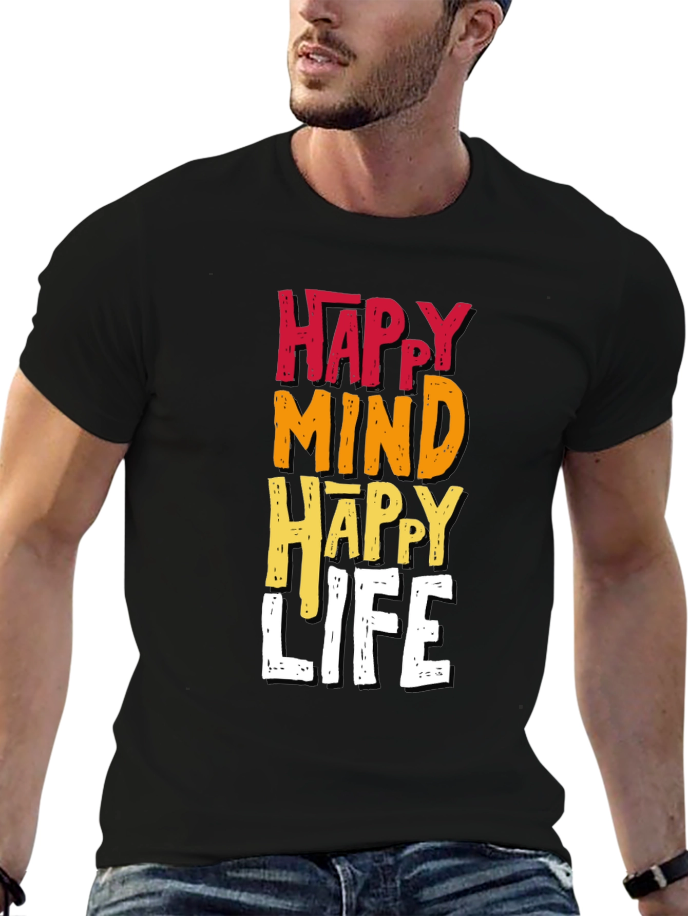 Happy Mind Happy Life Graphic Tee