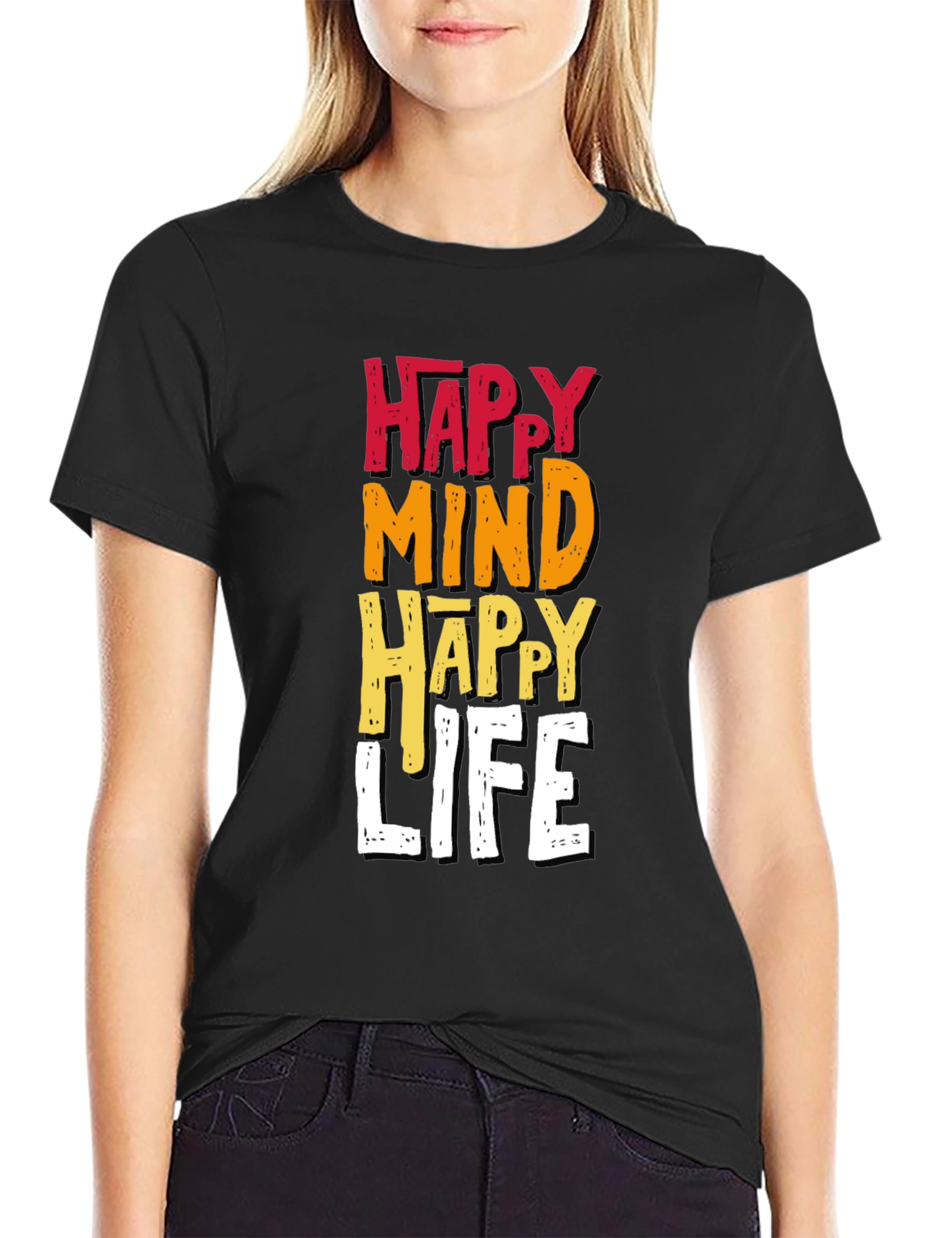 Happy Mind Happy Life Graphic Tee