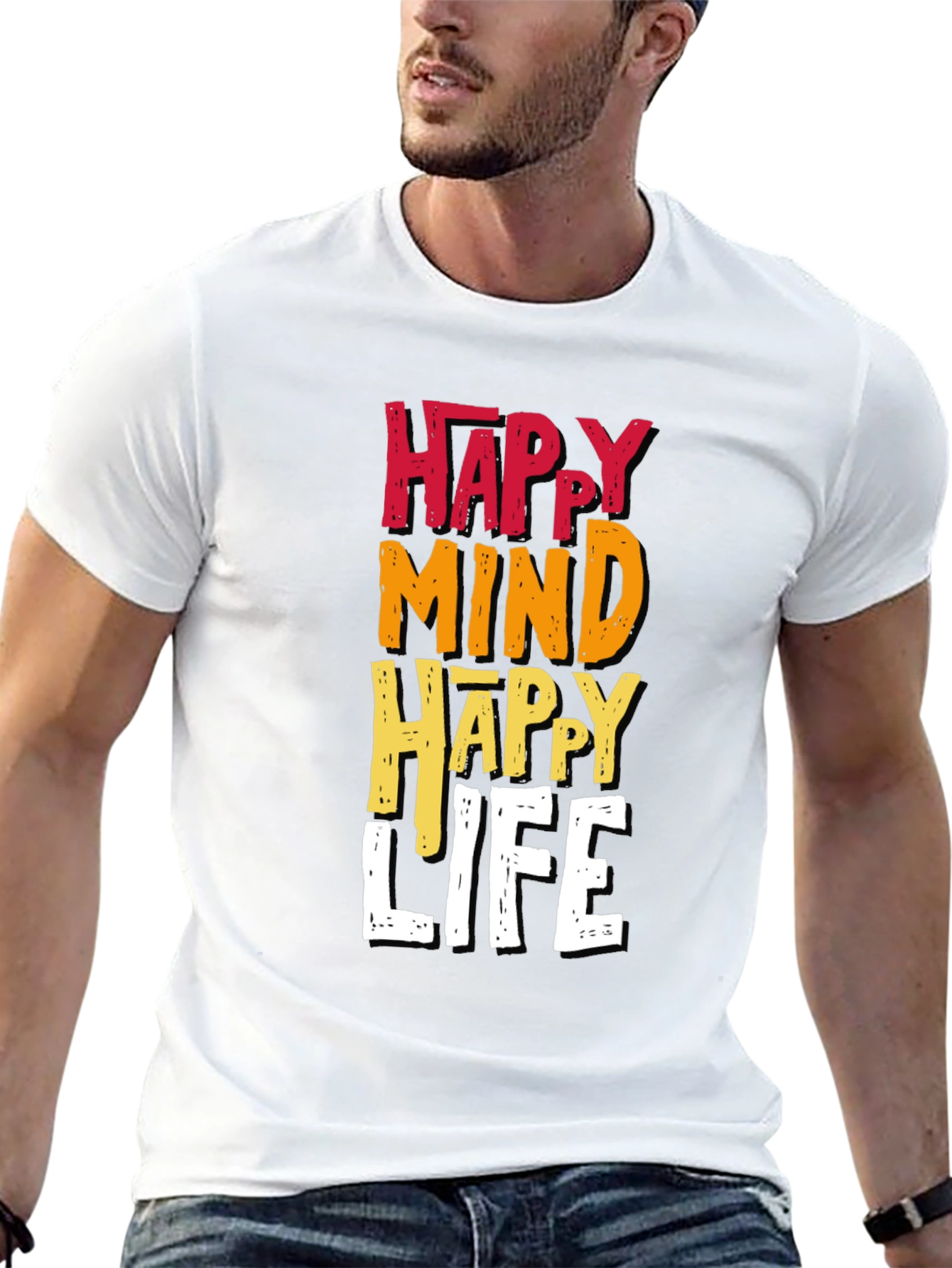 Happy Mind Happy Life Graphic Tee