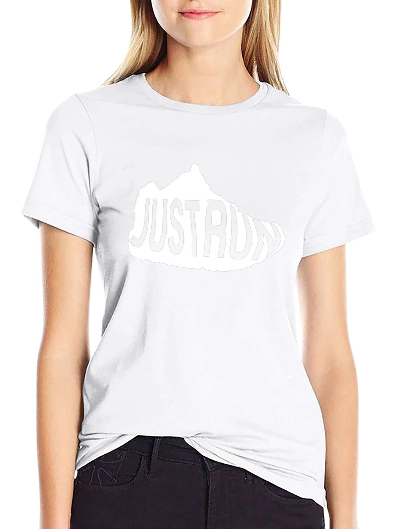 Just Run Sneaker Graphic Tee - Black