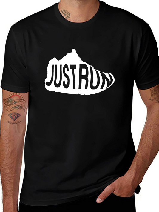 Just Run Sneaker Graphic Tee - Black