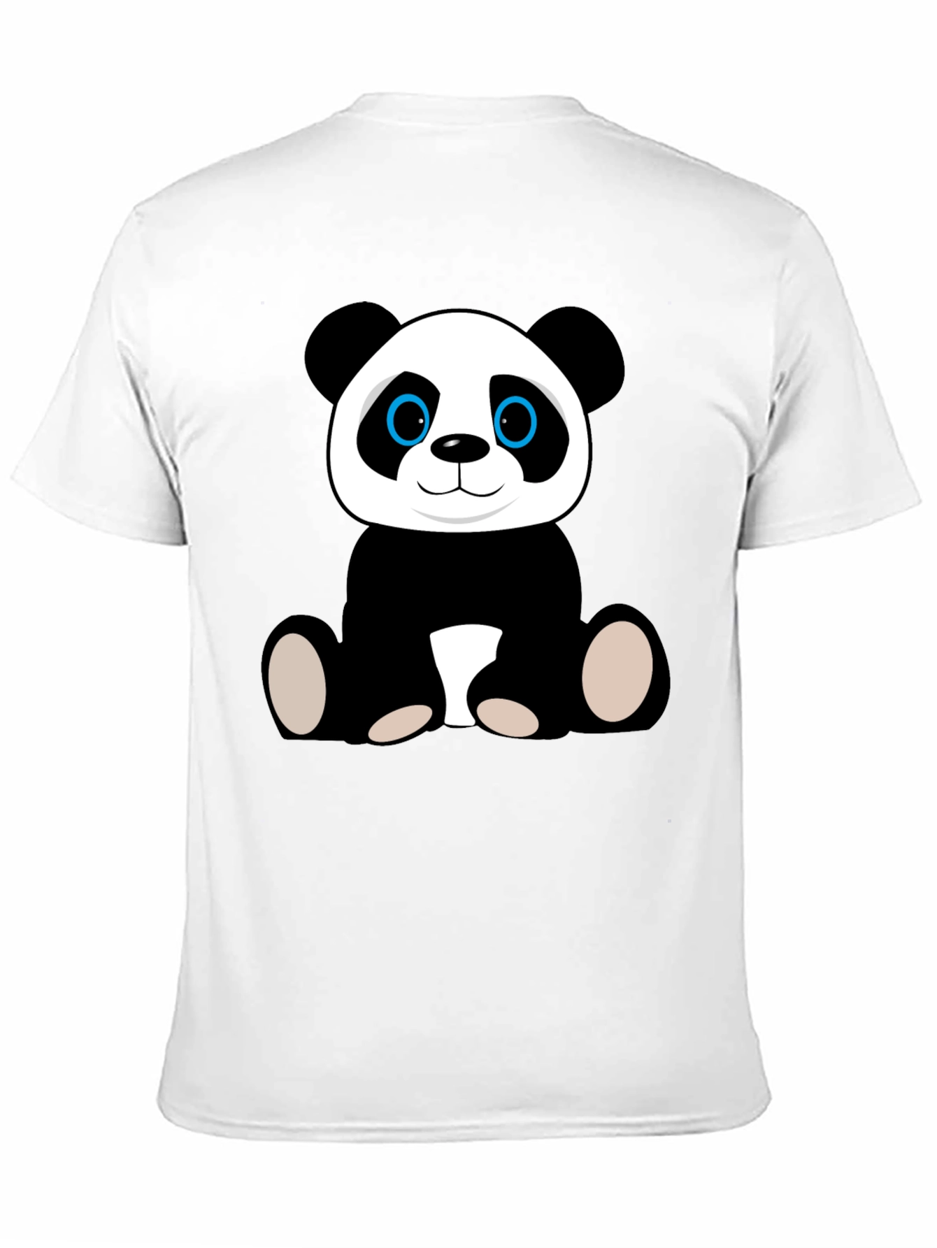 Cute Panda Bear Graphic T-Shirt - Black Cotton Tee