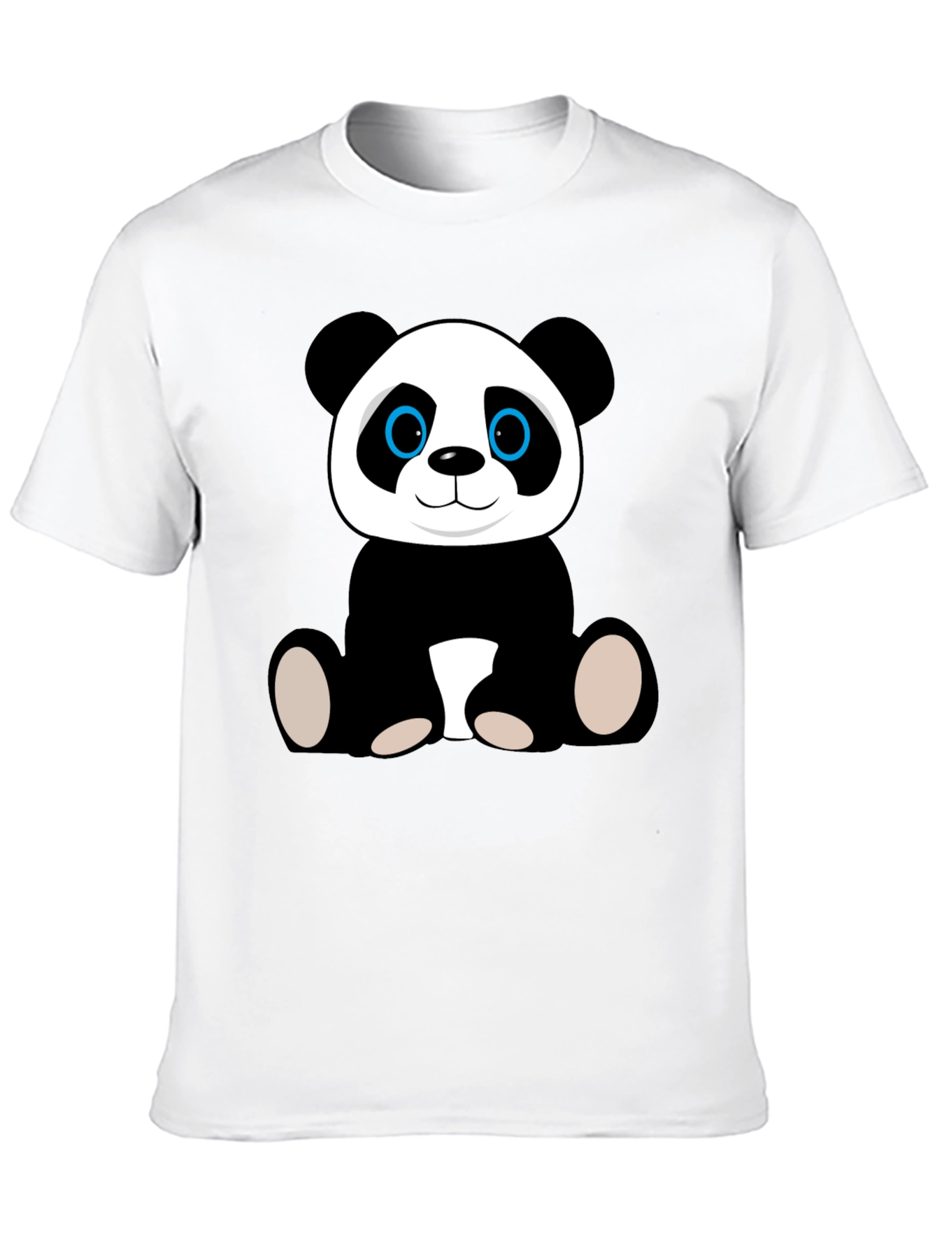 Cute Panda Bear Graphic T-Shirt - Black Cotton Tee