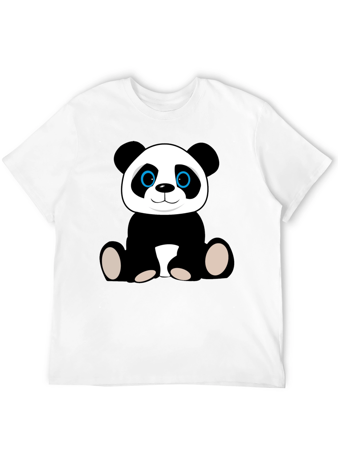 Cute Panda Bear Graphic T-Shirt - Black Cotton Tee