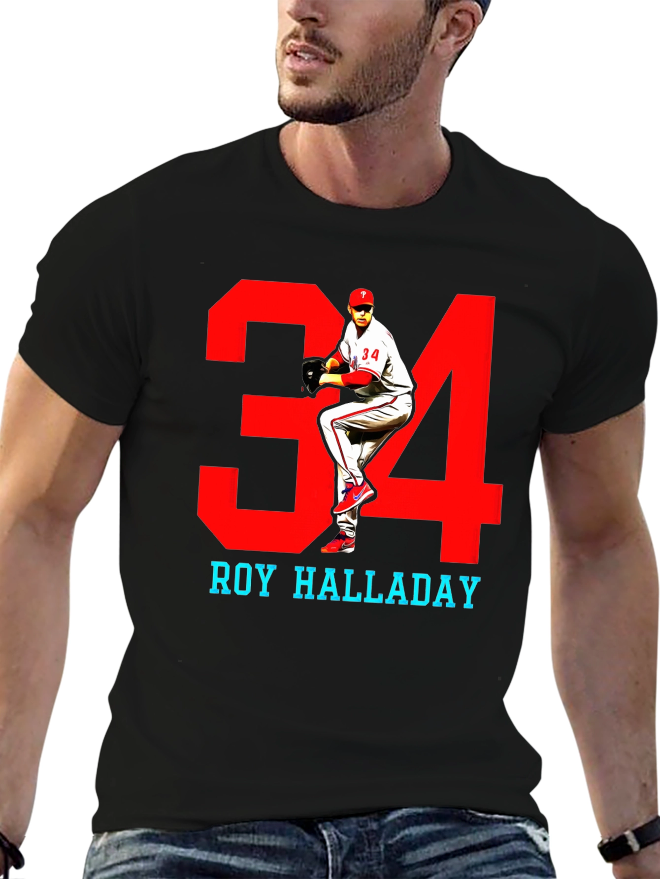 Roy Halladay #34 Baseball T-Shirt