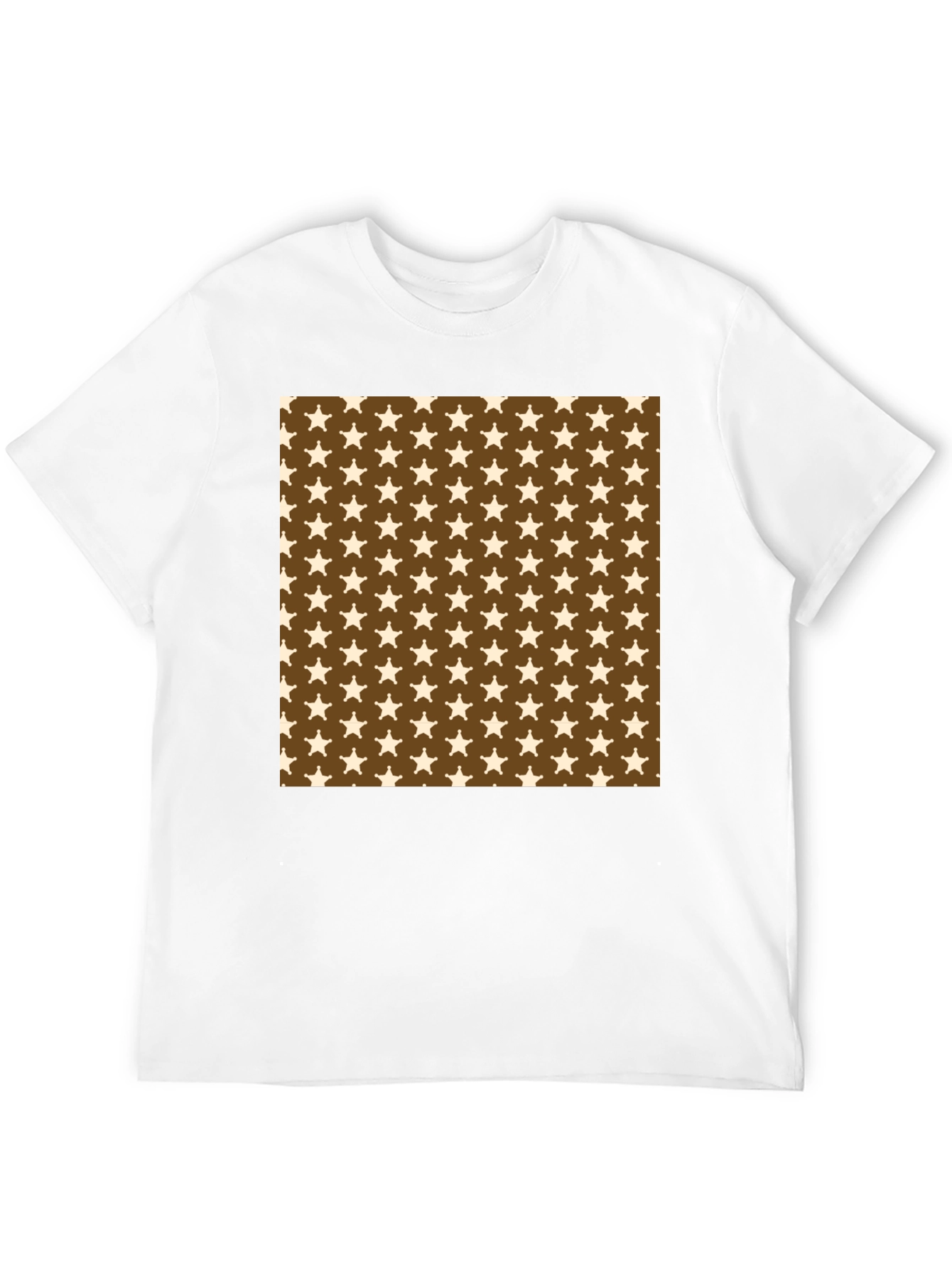 Star Pattern Black T-Shirt