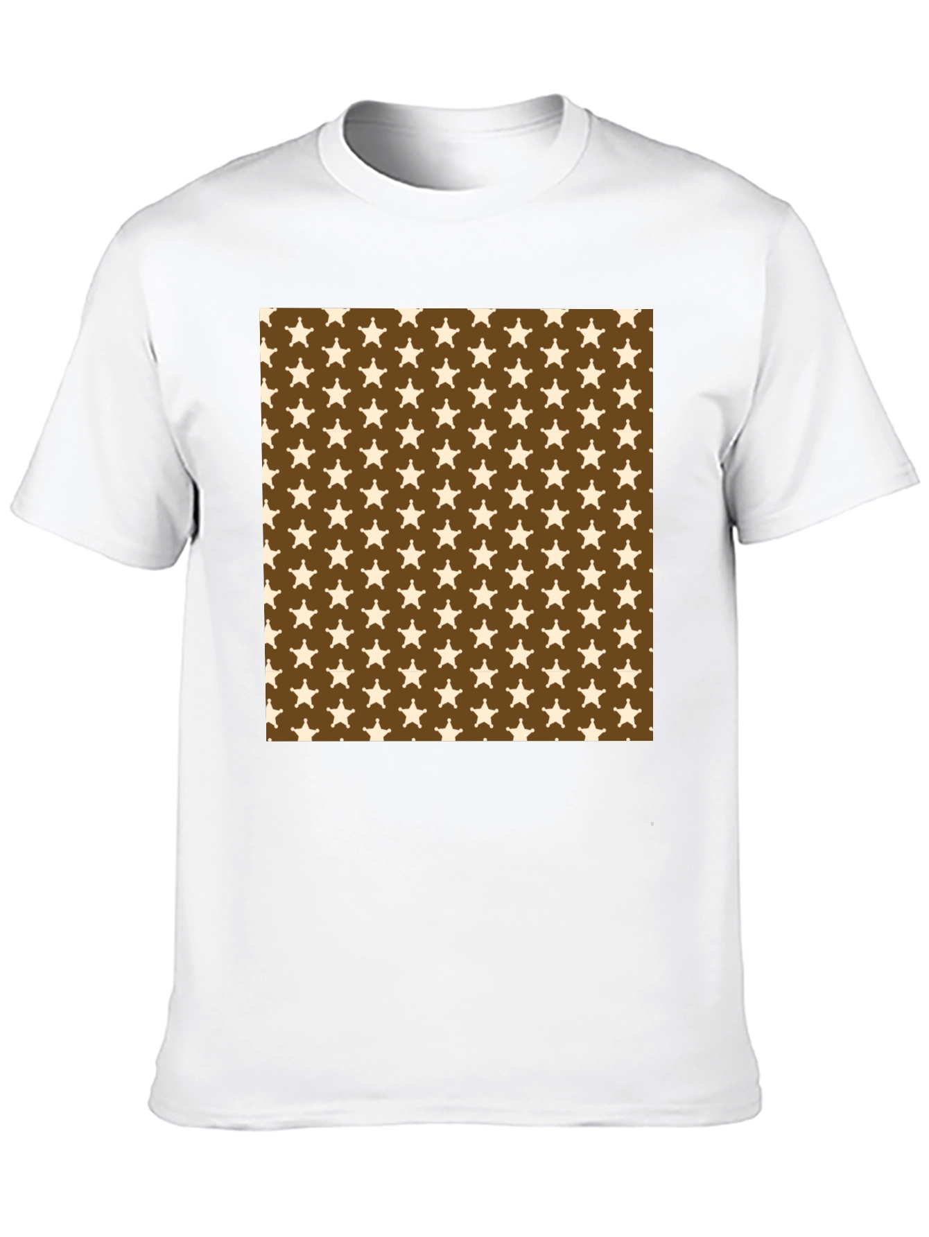 Star Pattern Black T-Shirt