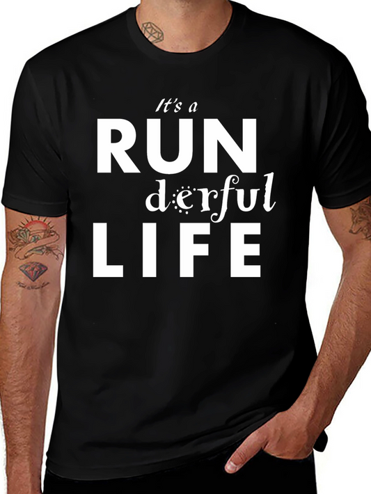 Its a RUN derful LIFE T-Shirt - Black Graphic Tee