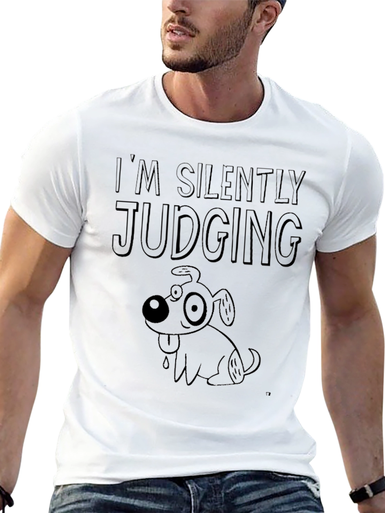 Silently Judging Dog Graphic Tee