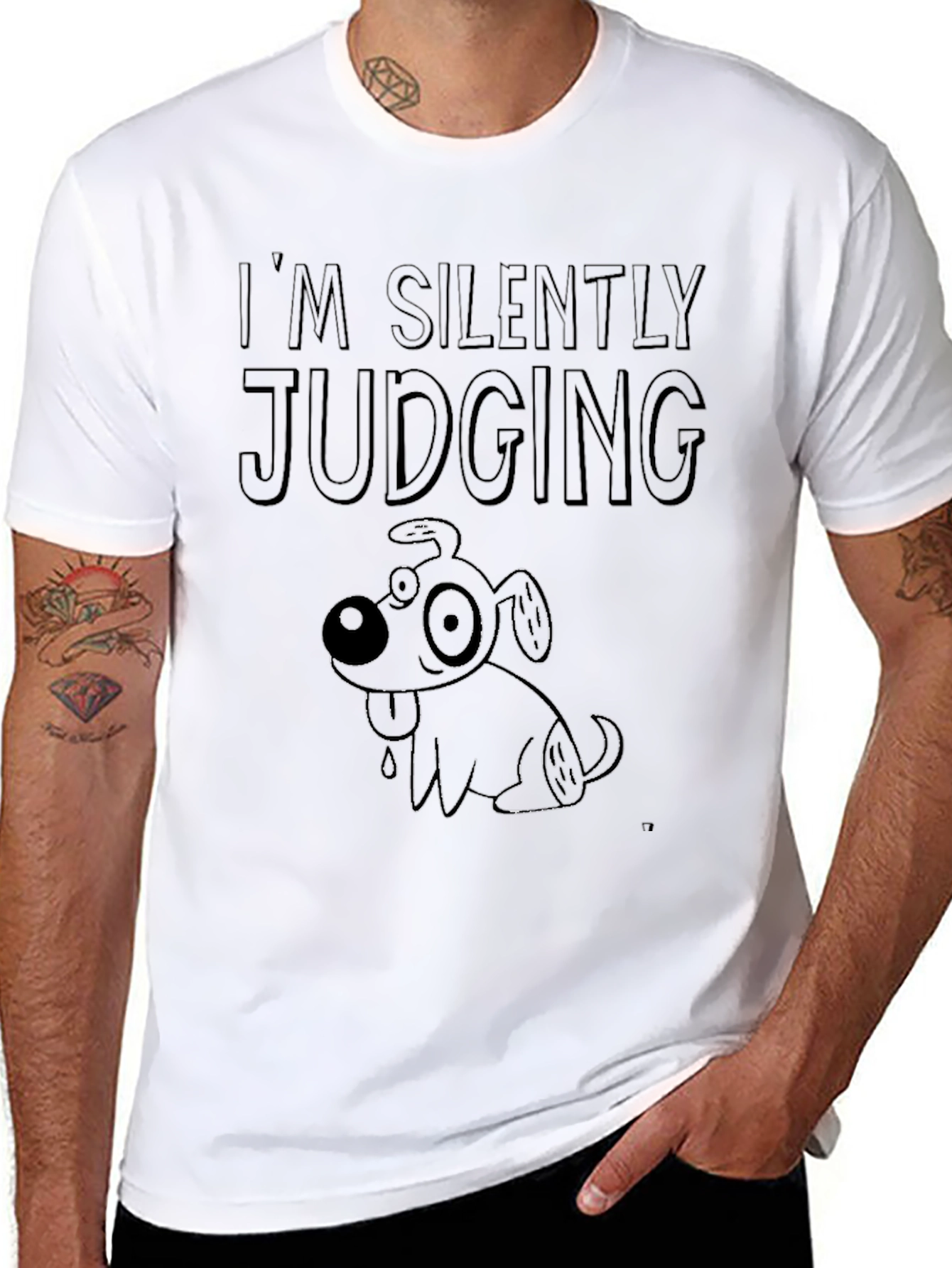 Silently Judging Dog Graphic Tee