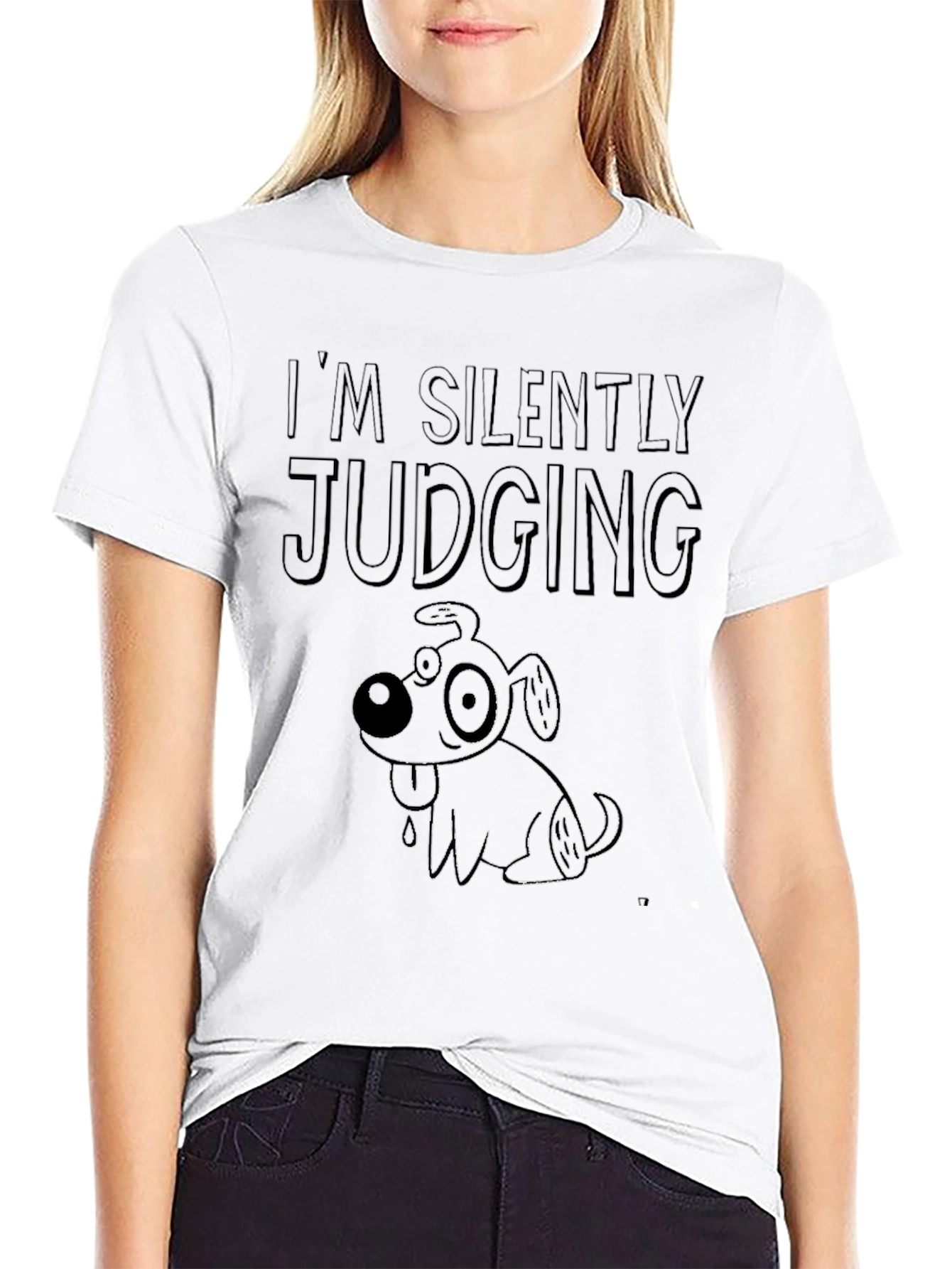 Silently Judging Dog Graphic Tee