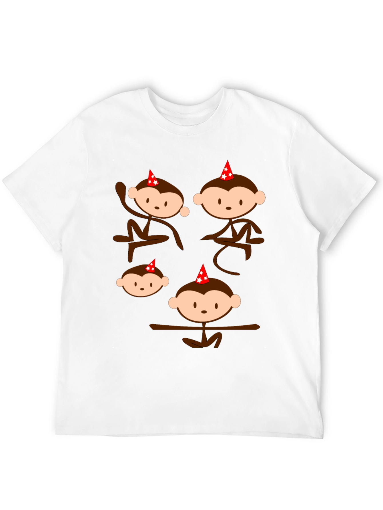 Monkey Party Tee - Fun Black Graphic T-Shirt