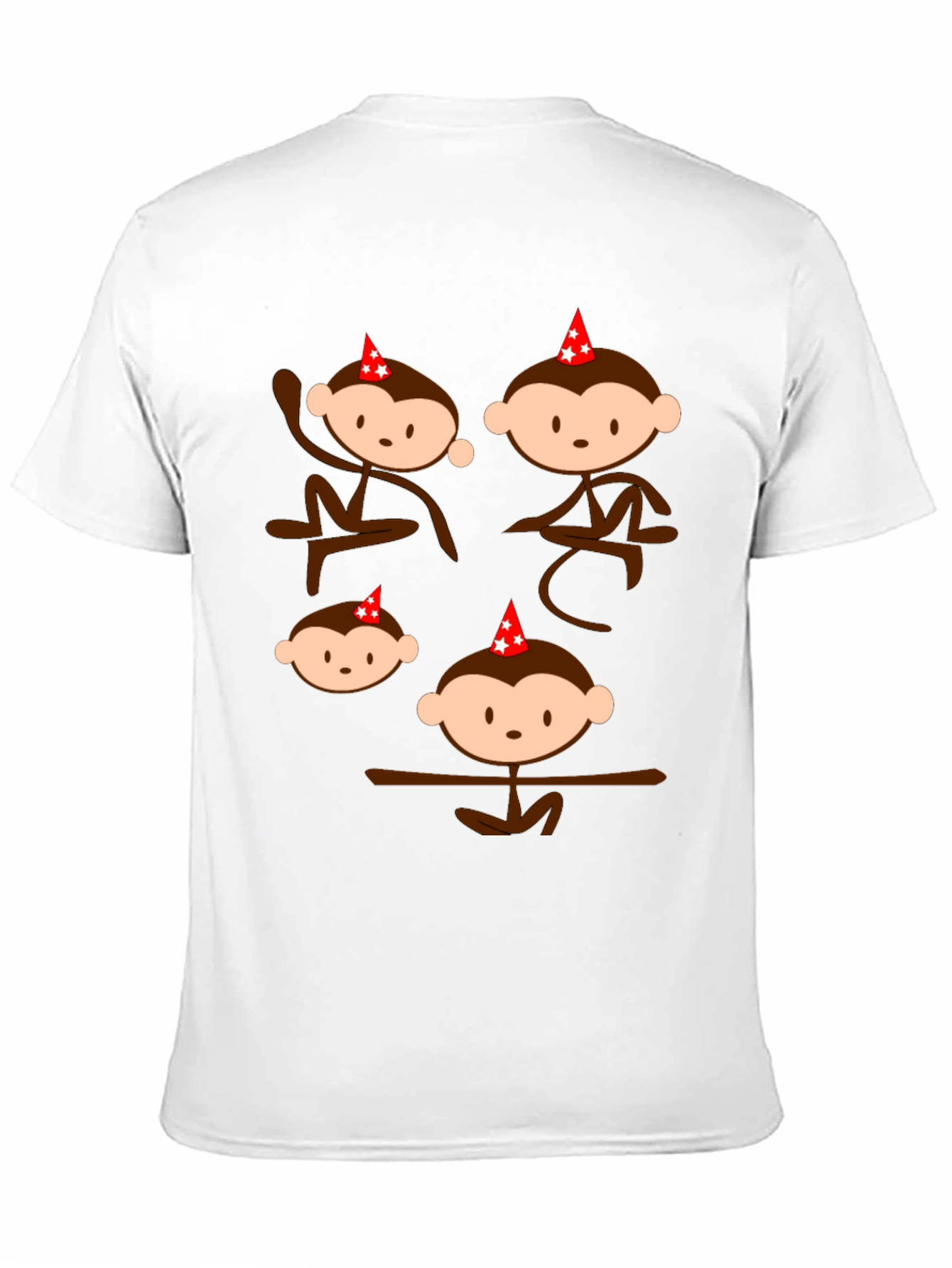 Monkey Party Tee - Fun Black Graphic T-Shirt