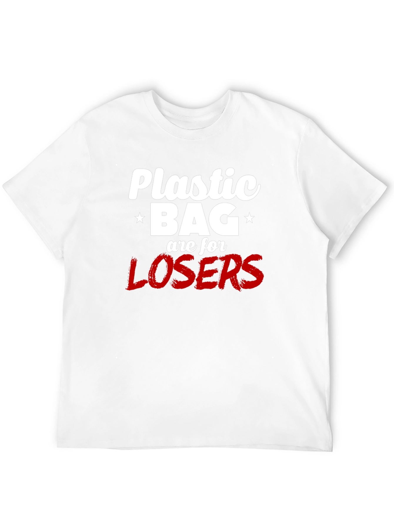 Plastic Bag Losers Graphic Tee - Anti-Pollution Shirt