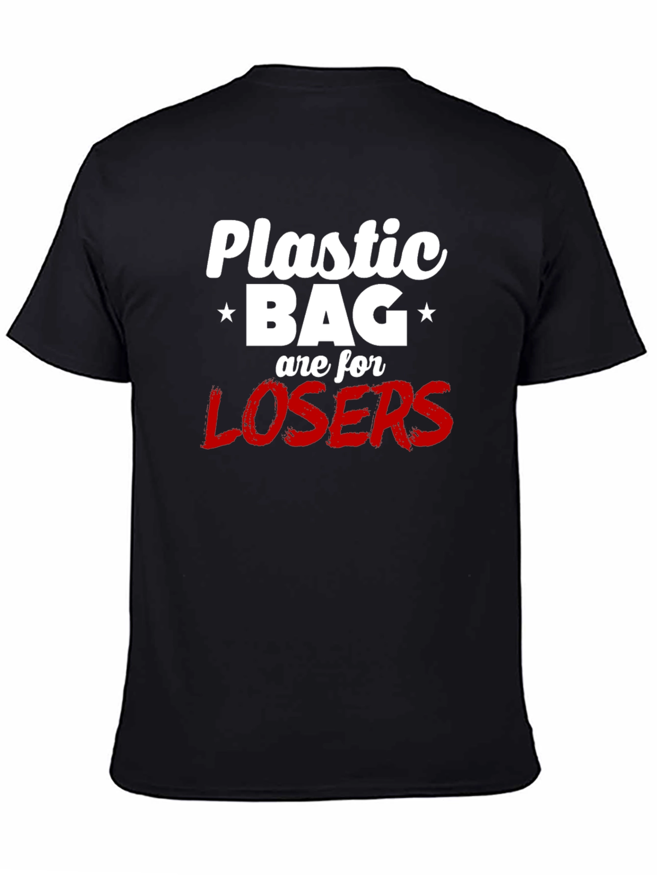 Plastic Bag Losers Graphic Tee - Anti-Pollution Shirt