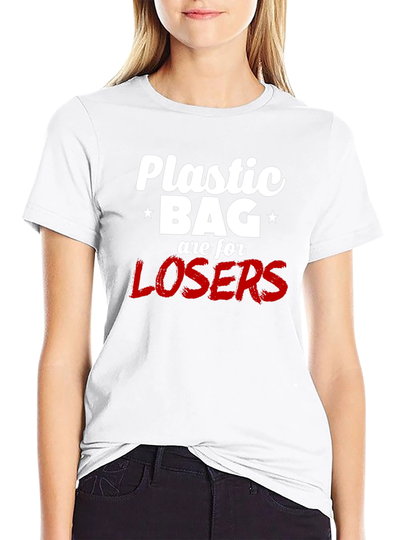 Plastic Bag Losers Graphic Tee - Anti-Pollution Shirt