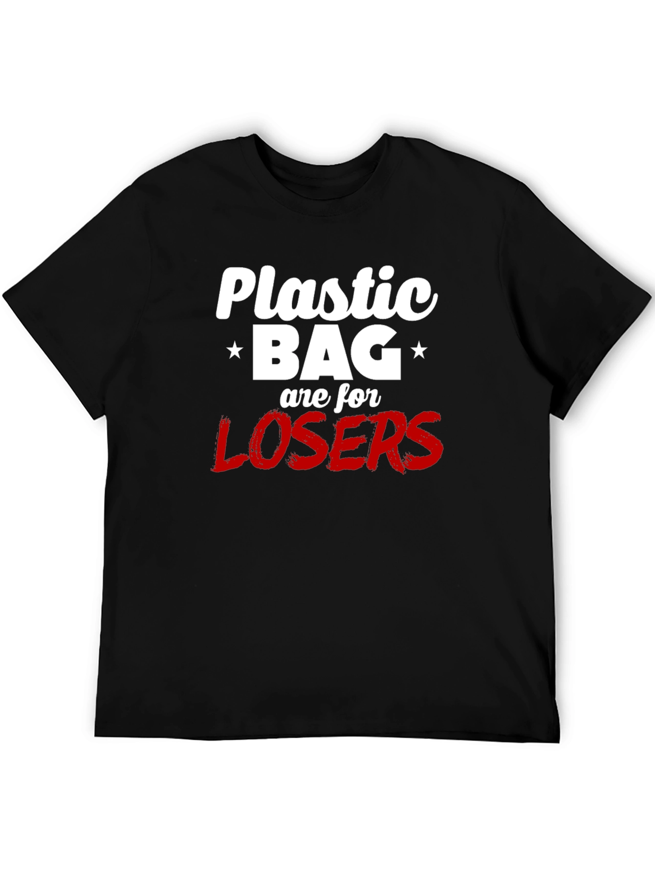 Plastic Bag Losers Graphic Tee - Anti-Pollution Shirt