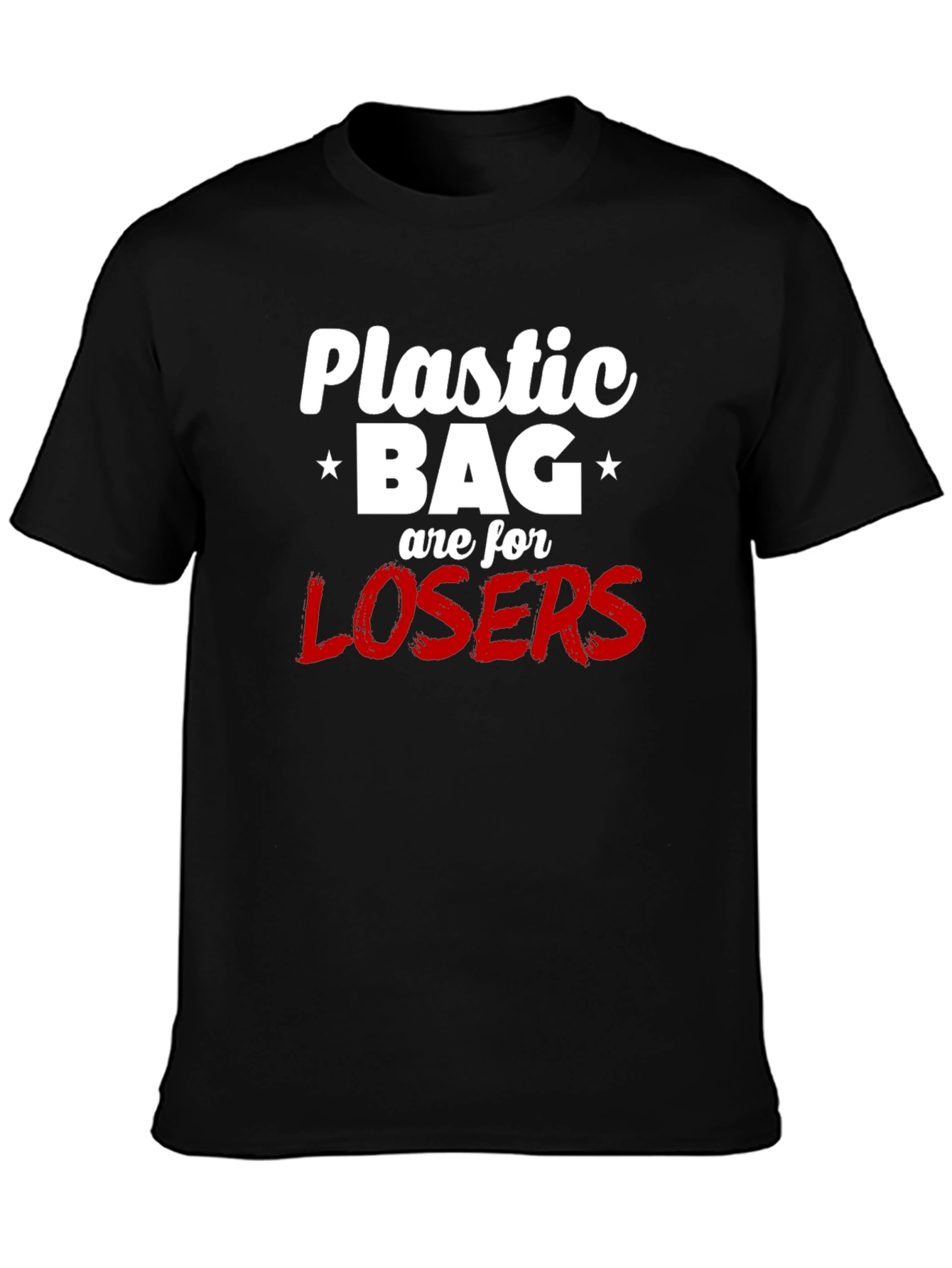 Plastic Bag Losers Graphic Tee - Anti-Pollution Shirt