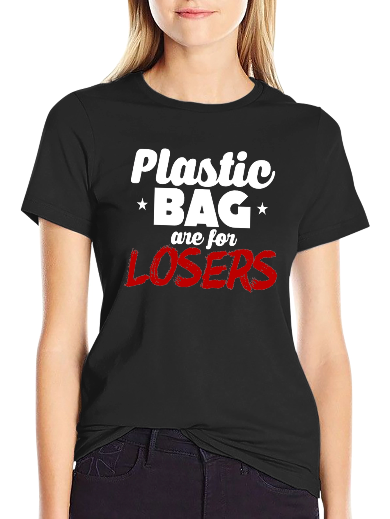 Plastic Bag Losers Graphic Tee - Anti-Pollution Shirt