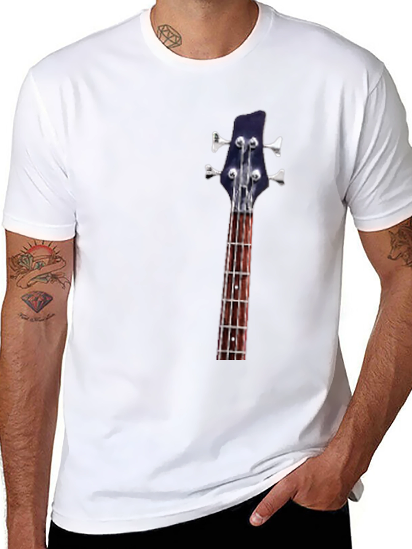 Bass Guitar Neck T-Shirt - Music Lover Tee