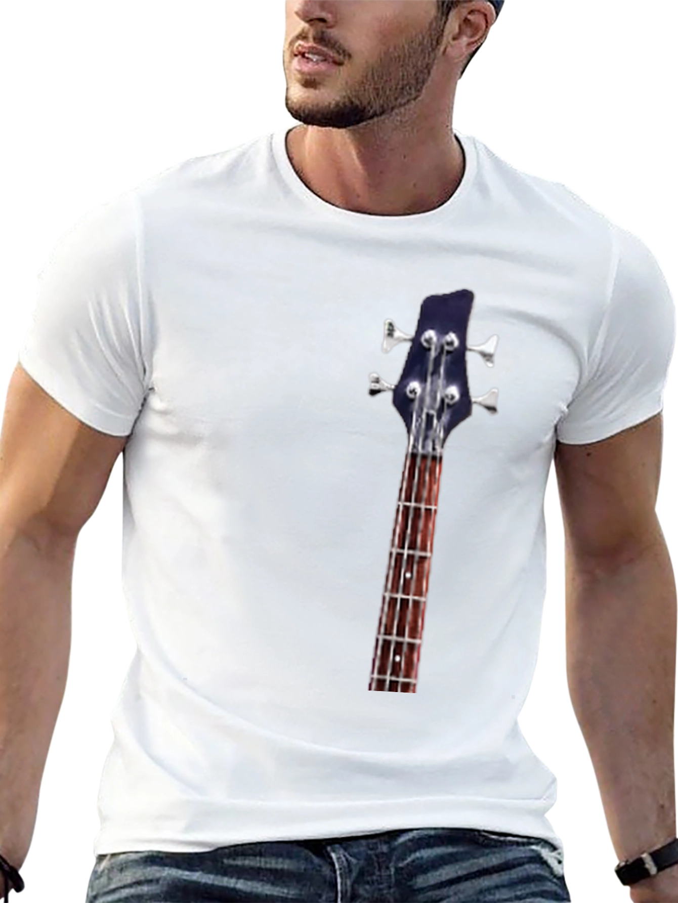 Bass Guitar Neck T-Shirt - Music Lover Tee
