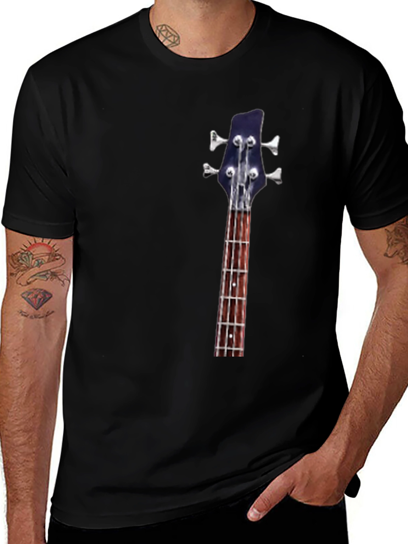 Bass Guitar Neck T-Shirt - Music Lover Tee