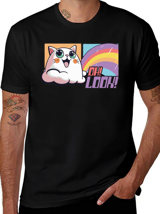 Cute Cat Rainbow T-Shirt - Oh Look!