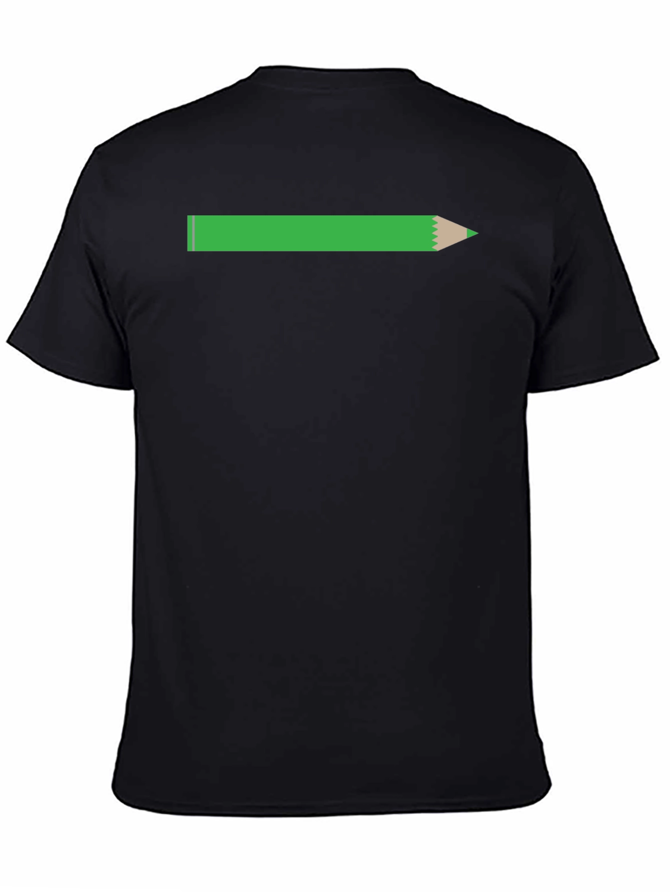 Pencil Graphic Tee - Black Cotton Casual T-Shirt