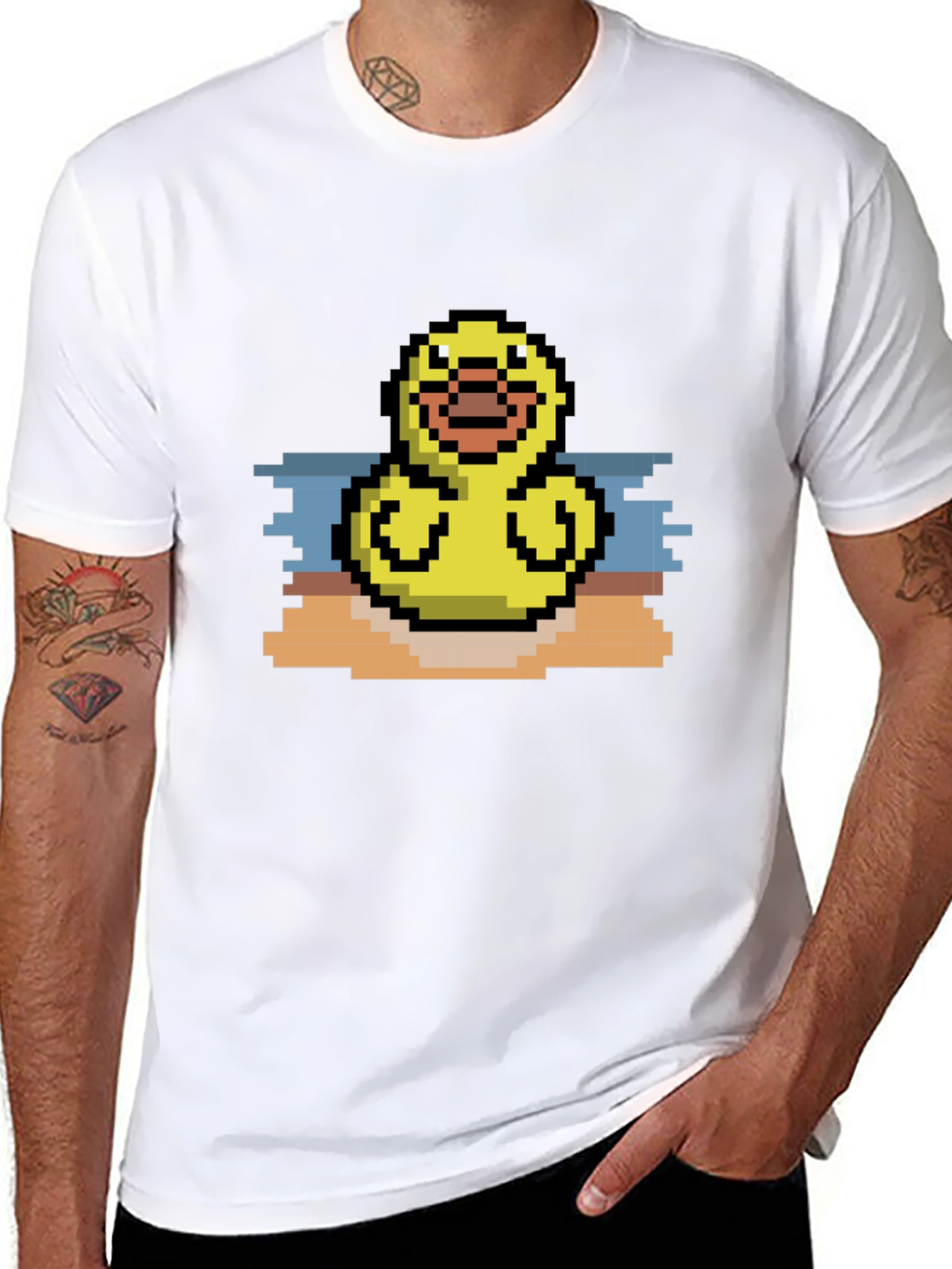 Pixel Duck T-Shirt - Retro Gaming Style