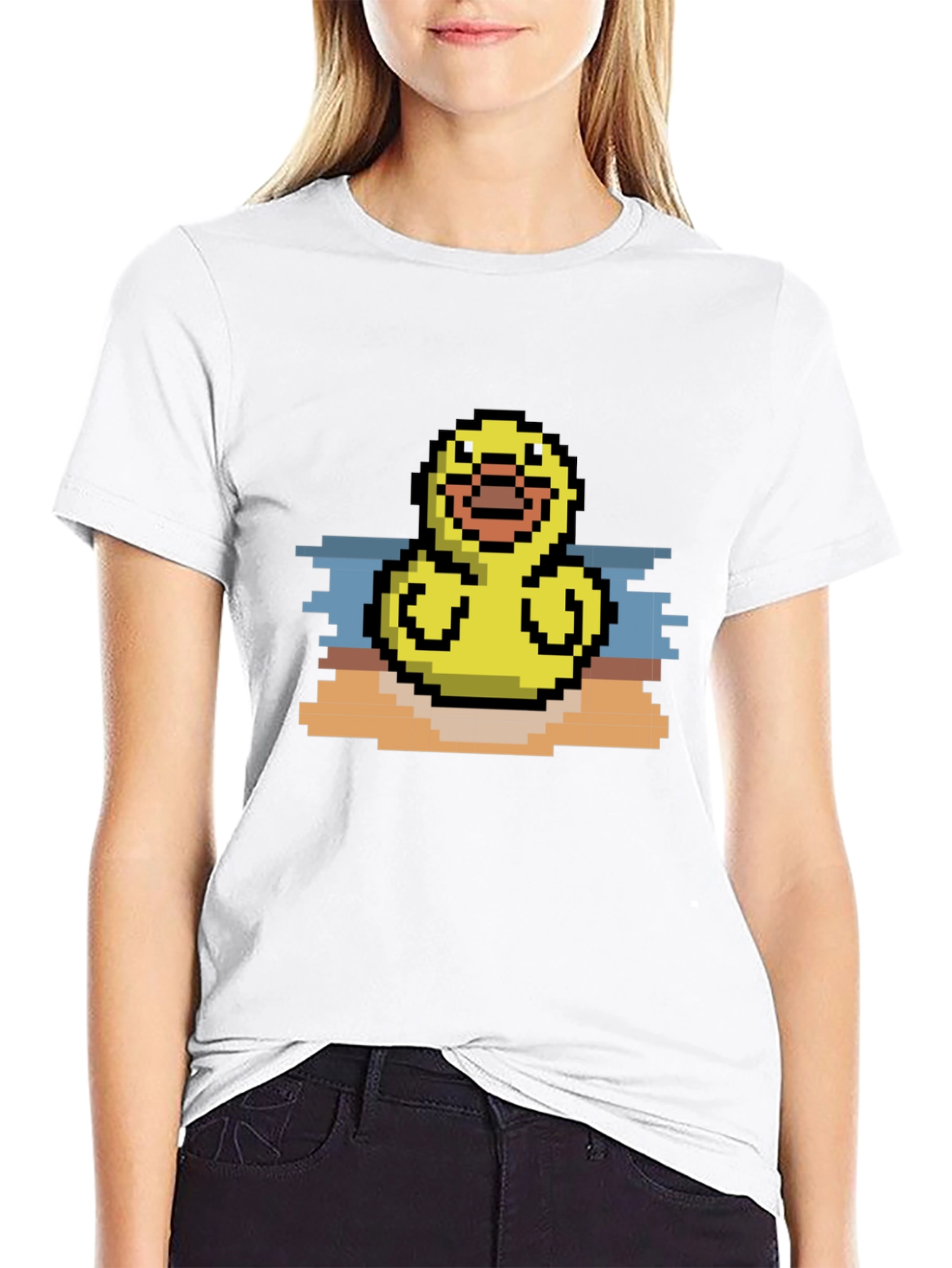 Pixel Duck T-Shirt - Retro Gaming Style