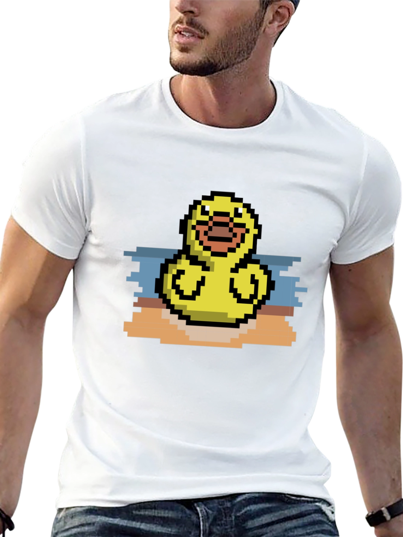 Pixel Duck T-Shirt - Retro Gaming Style