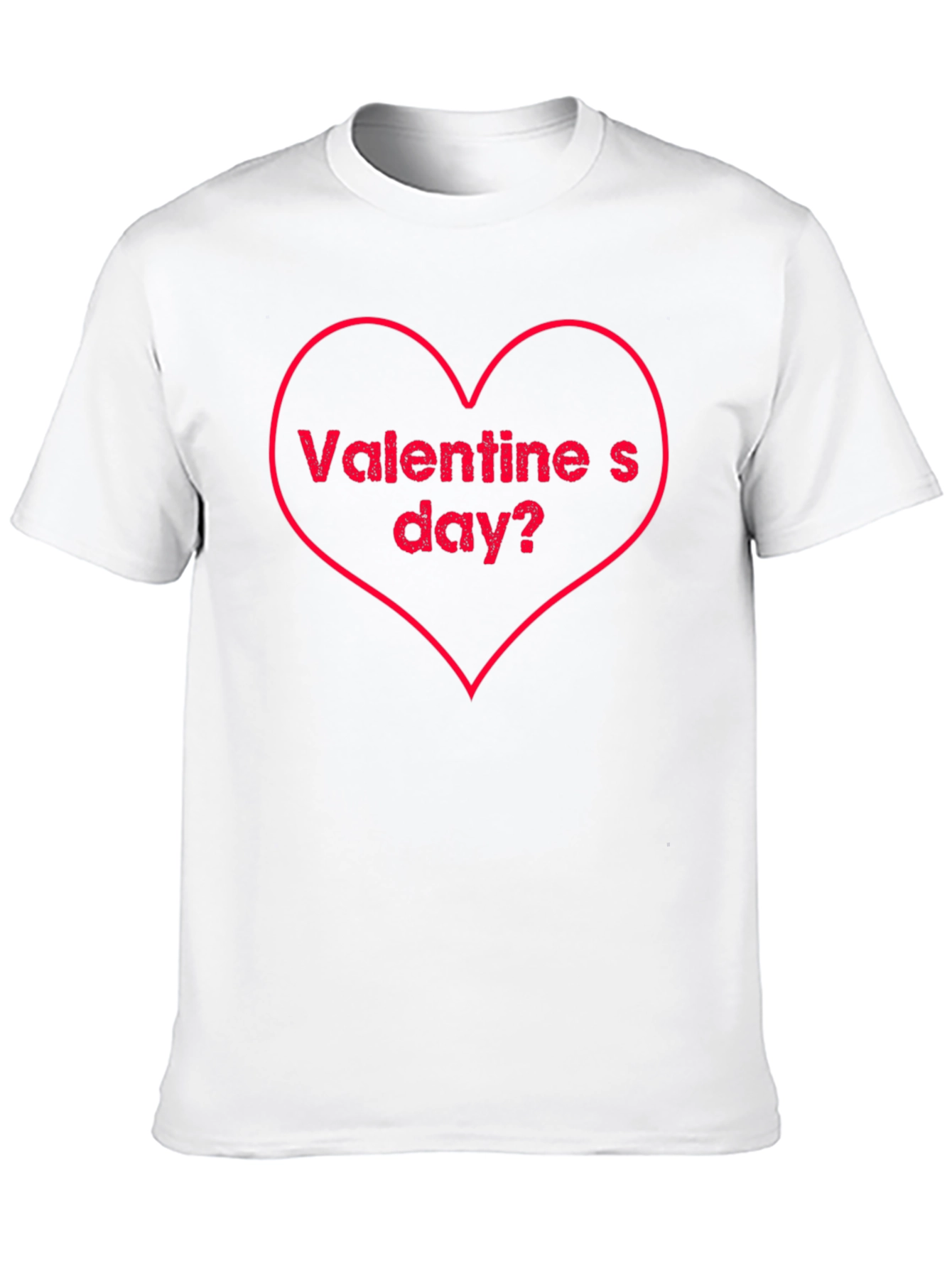 Valentines Day Heart Graphic Tee - Black