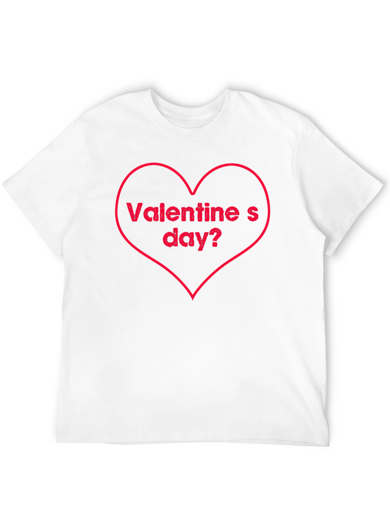 Valentines Day Heart Graphic Tee - Black
