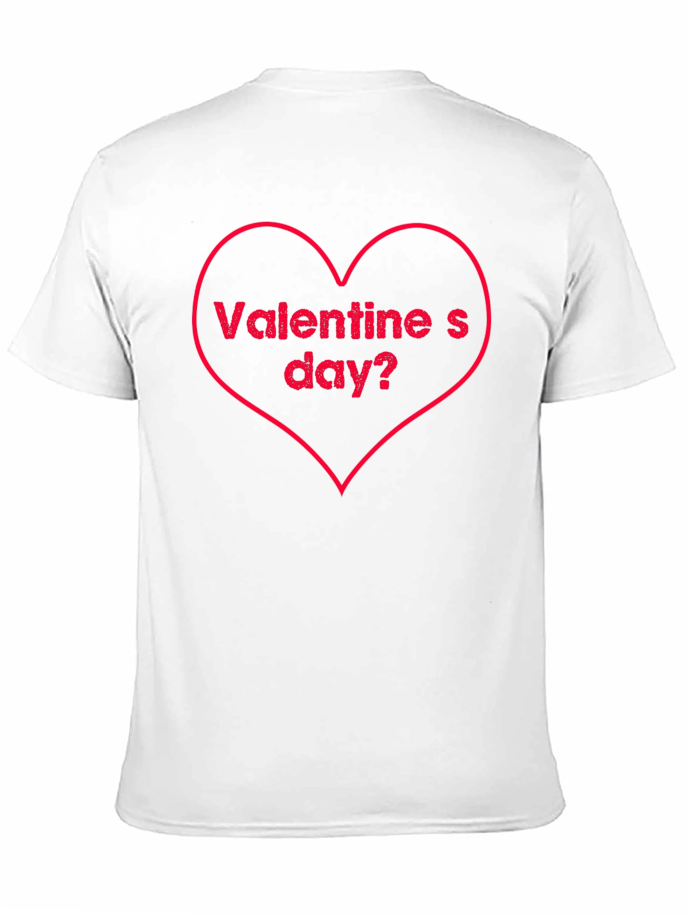 Valentines Day Heart Graphic Tee - Black