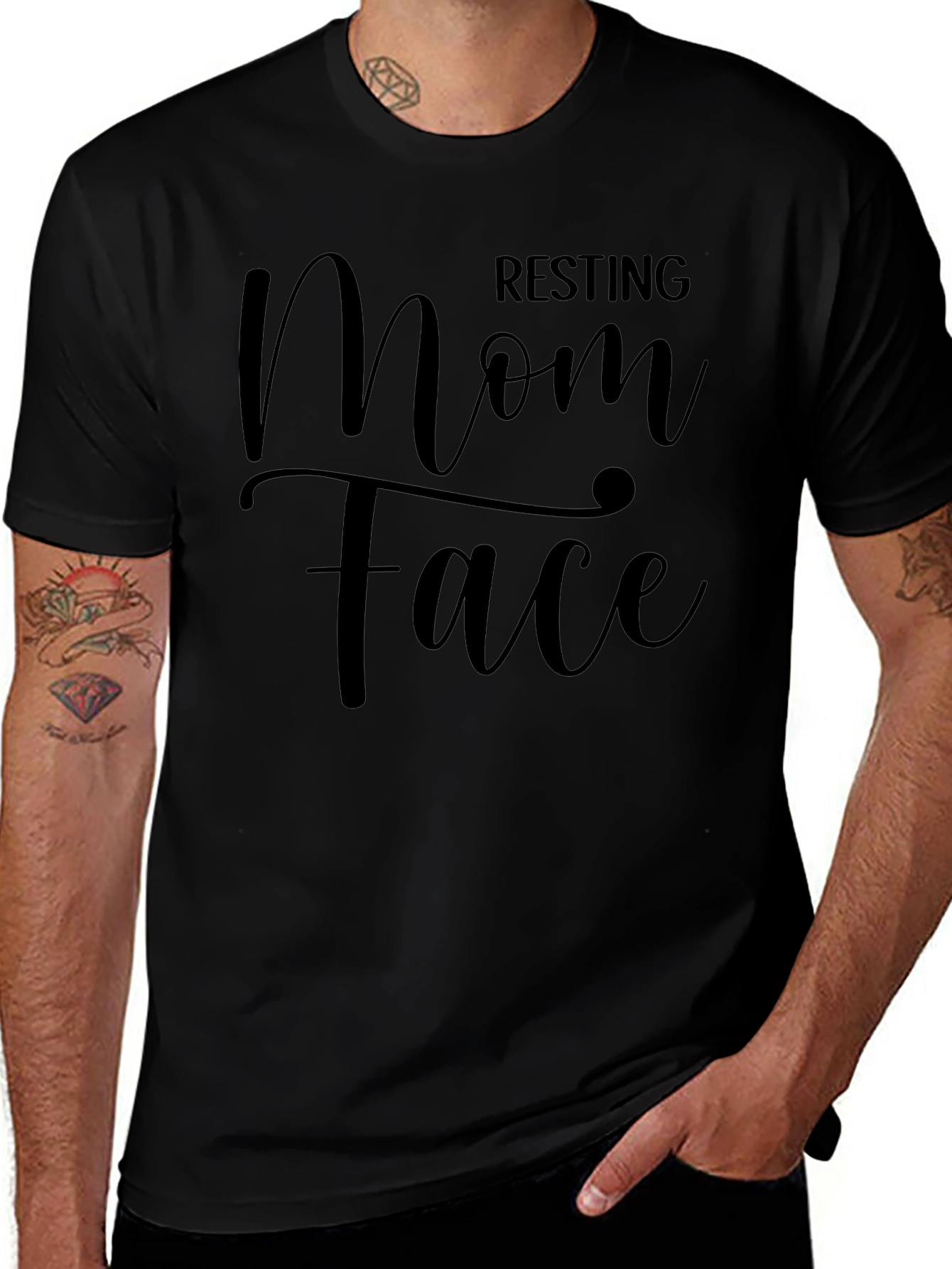 Resting Mom Face Graphic Tee - Trendy Unisex T-Shirt