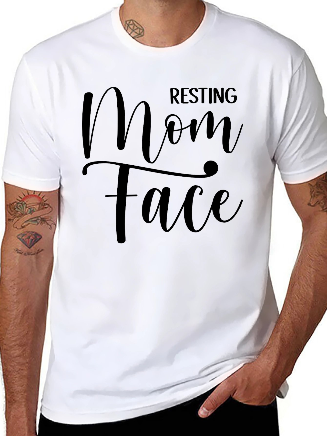 Resting Mom Face Graphic Tee - Trendy Unisex T-Shirt