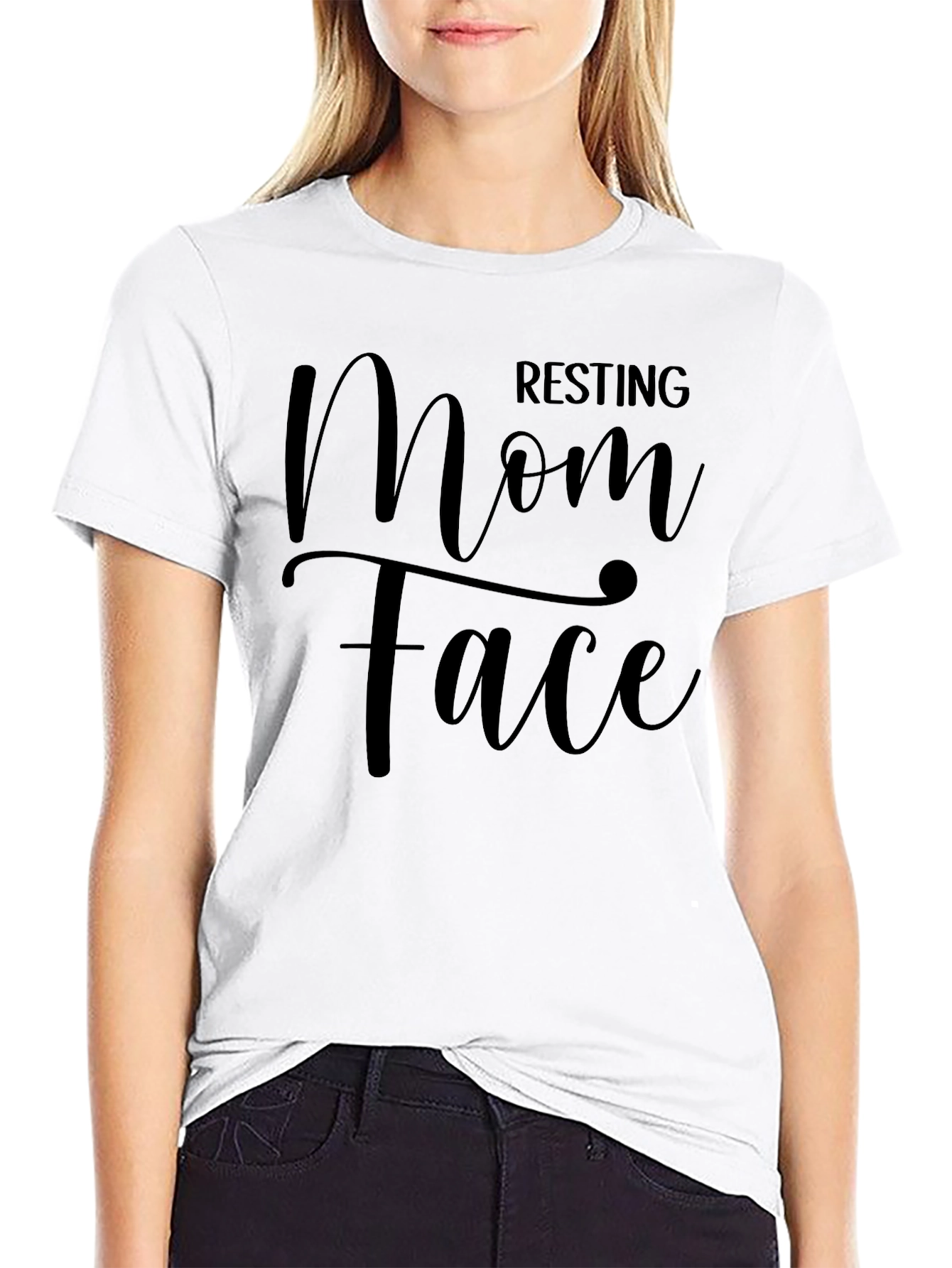 Resting Mom Face Graphic Tee - Trendy Unisex T-Shirt