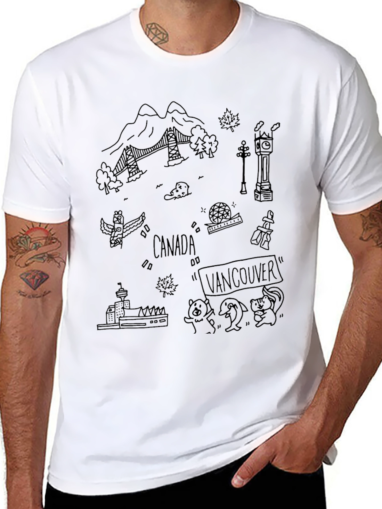 Vancouver Canada Doodle T-Shirt