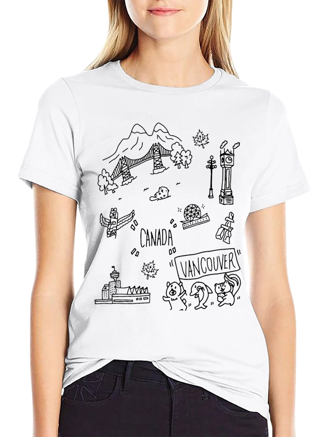 Vancouver Canada Doodle T-Shirt