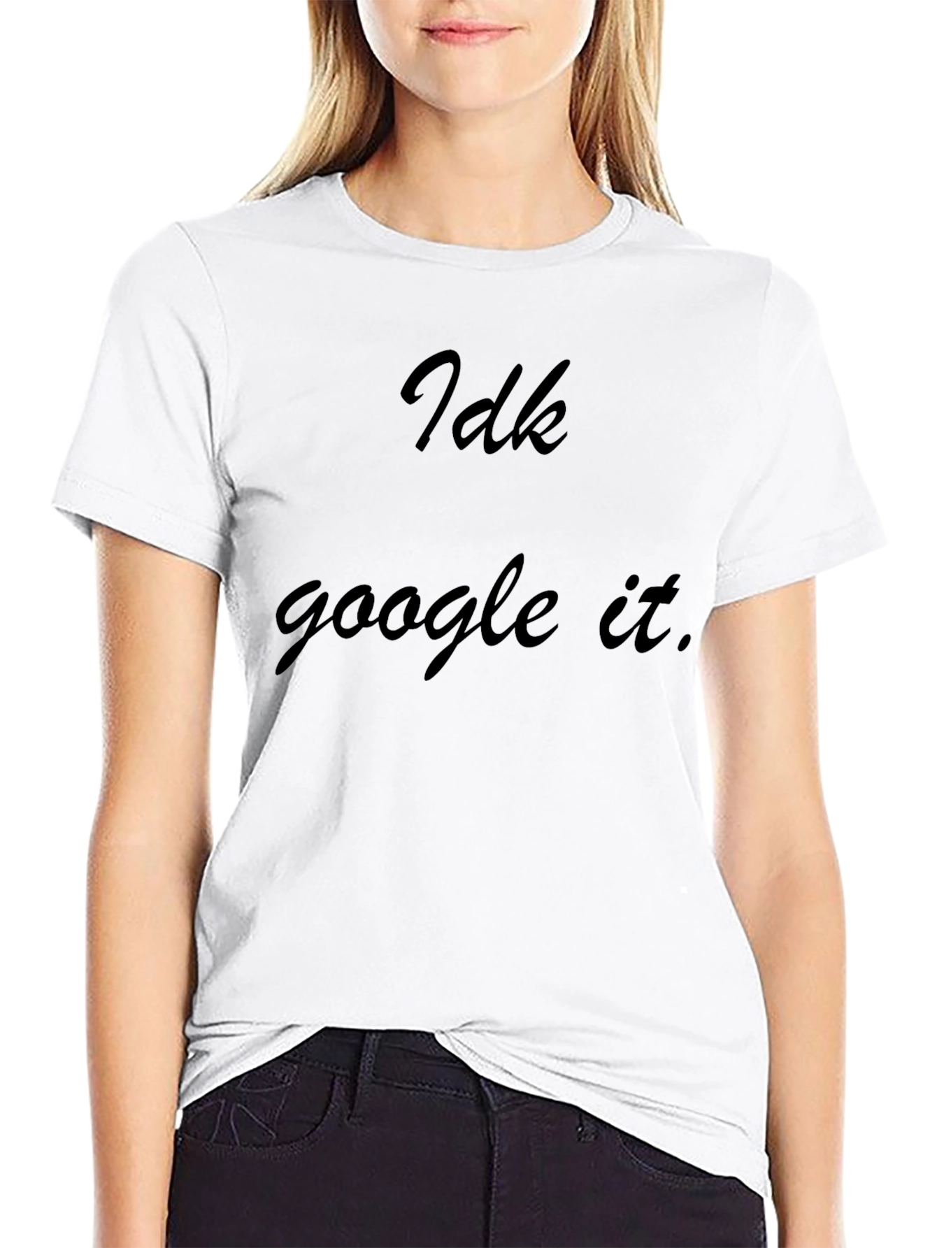 Idk Google It Black Graphic Tee