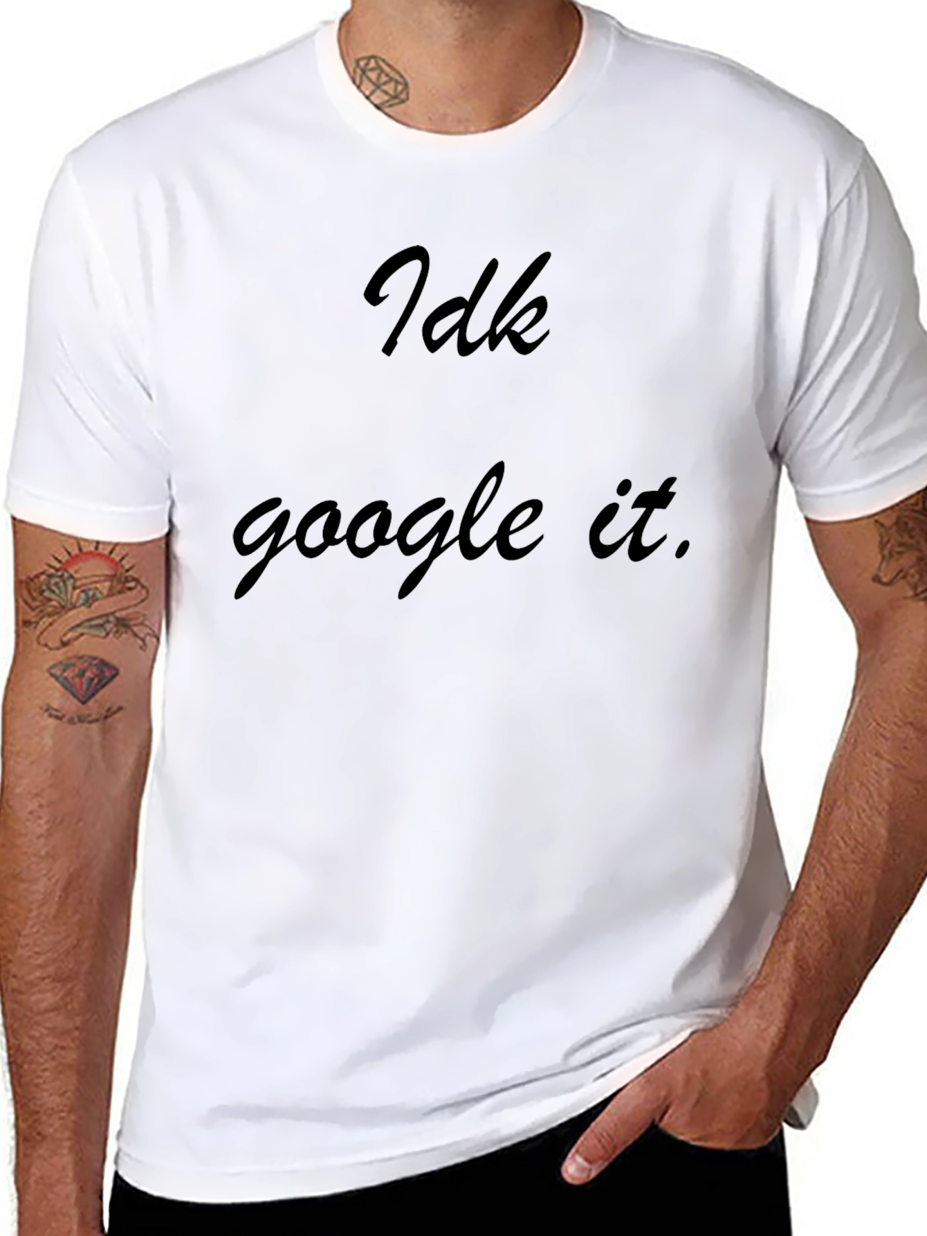 Idk Google It Black Graphic Tee
