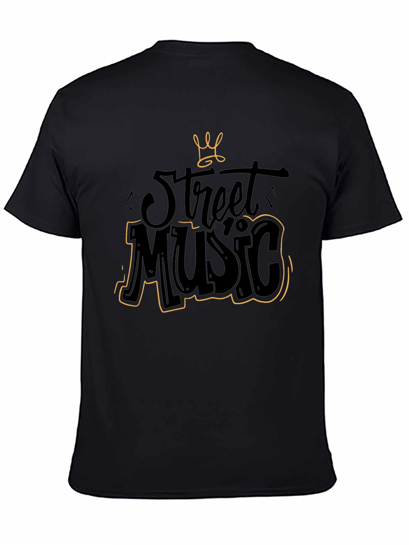 Street Music Graphic Black T-Shirt