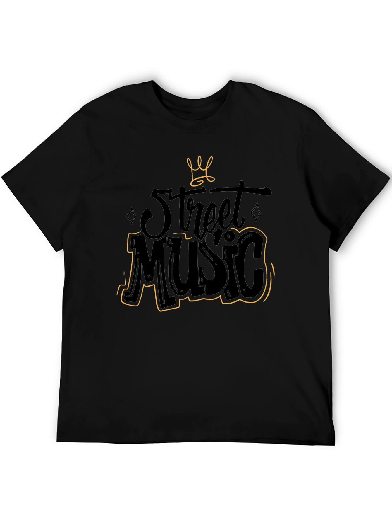Street Music Graphic Black T-Shirt
