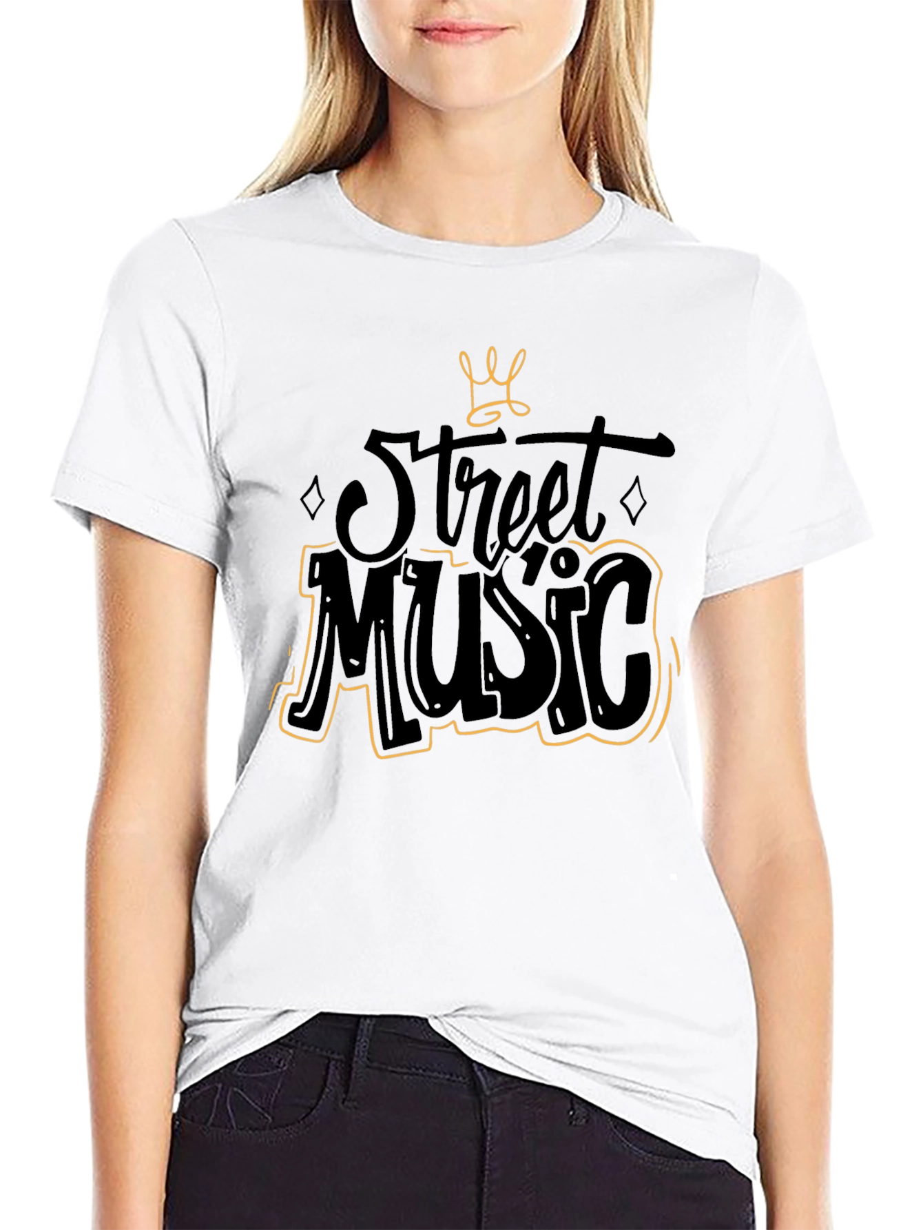 Street Music Graphic Black T-Shirt