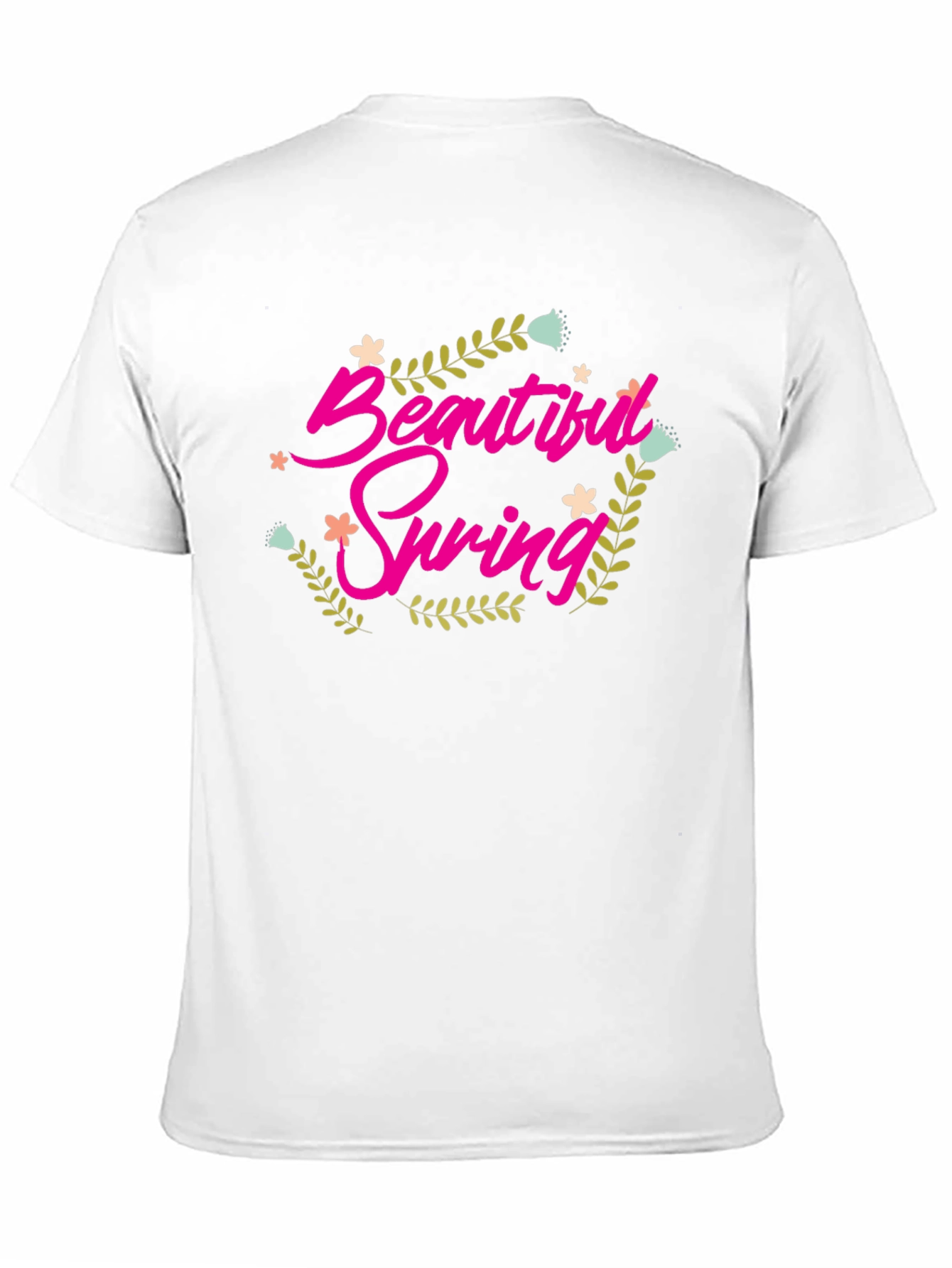 Beautiful Spring Graphic Tee - Black Cotton Shirt