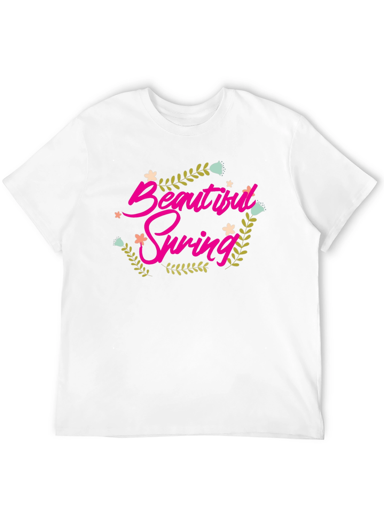 Beautiful Spring Graphic Tee - Black Cotton Shirt