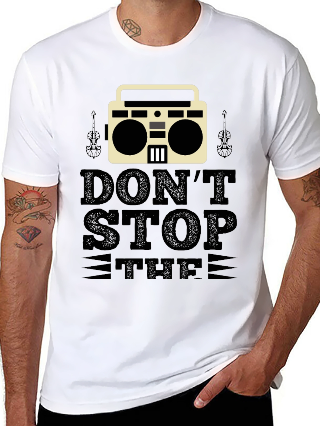 Dont Stop the Music Black T-Shirt