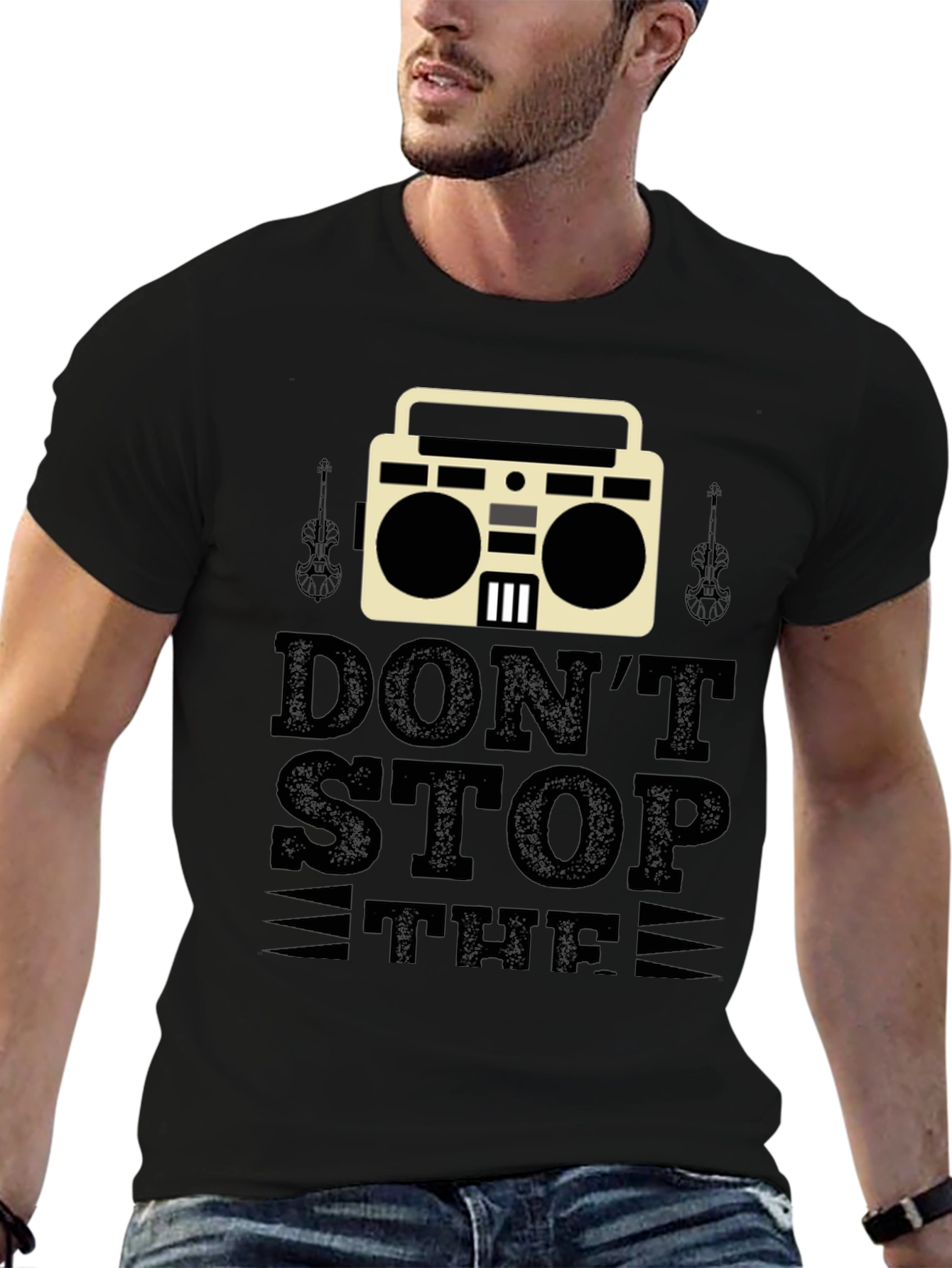Dont Stop the Music Black T-Shirt