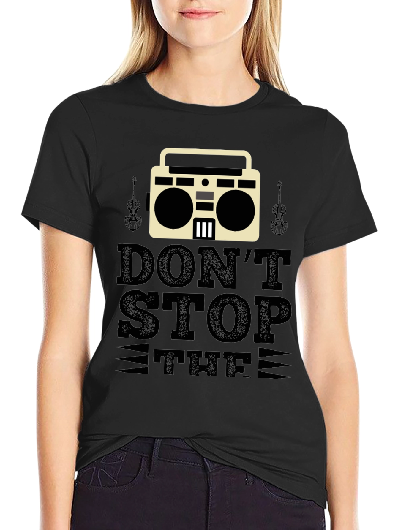 Dont Stop the Music Black T-Shirt
