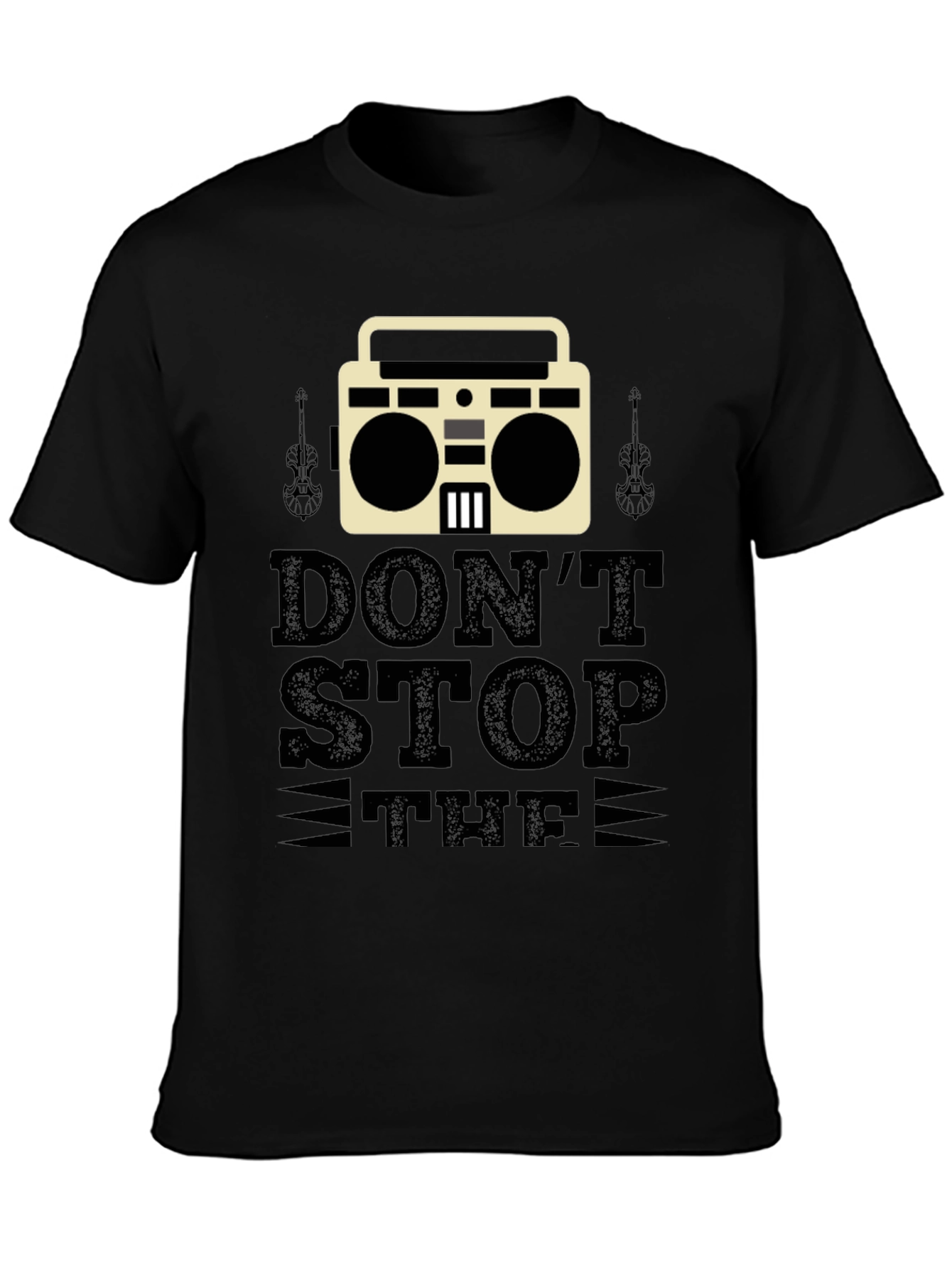 Dont Stop the Music Black T-Shirt